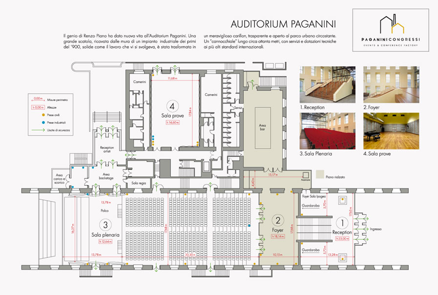 Scheda tecnica Auditorium Paganini